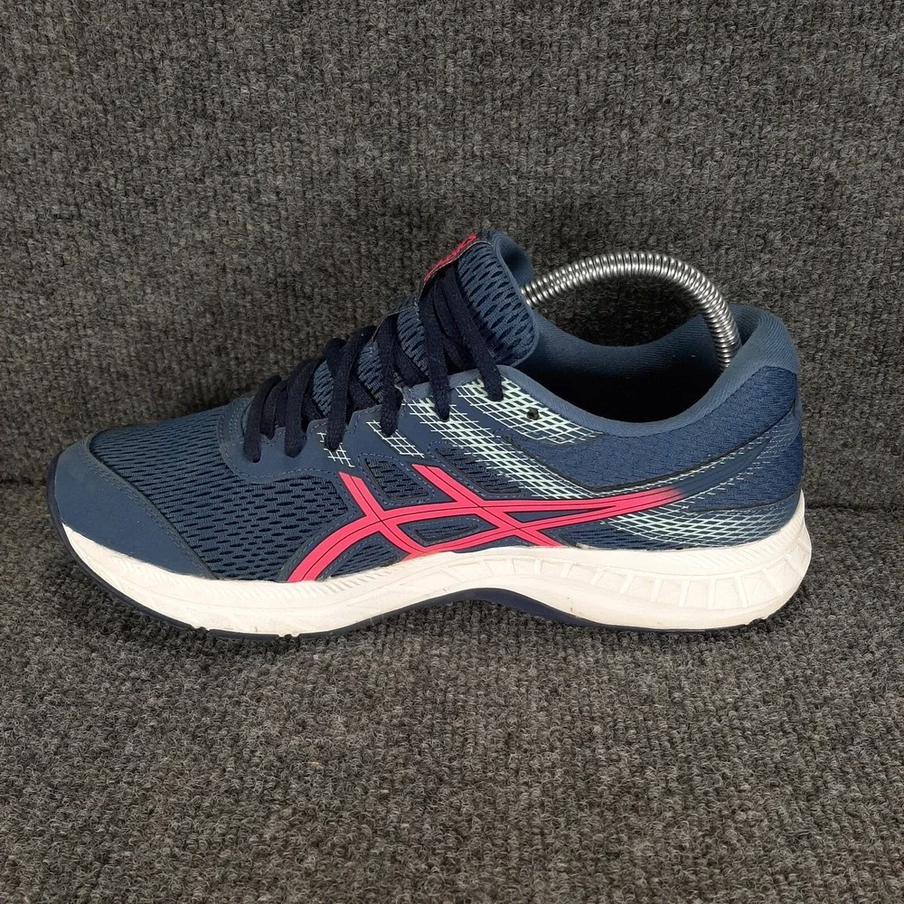 Asics Gel Contend 6 Blue Running Shoes Lace Up Low Top Women's Size 10 1012A570